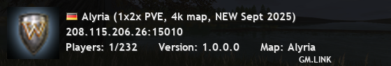Alyria (1x2x PVE, 4k map, NEW Sept 2025)