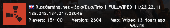 RustGaming.net - Solo/Duo/Trio | FULLWIPED 11/22 22.11