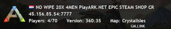 NO WIPE 20X 4MEN PlayARK.NET EPIC STEAM SHOP CR