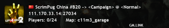ScrimPug China #B20 -> <Campaign> @ <Normal>