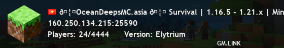 🦈OceanDeepsMC.asia 🦈 Survival | 1.16.5 - 1.21.x | MiniGame