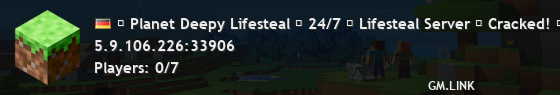 ➤ Planet Deepy Lifesteal ✦ 24/7 ┃ Lifesteal Server ┃ Cracked! ✦