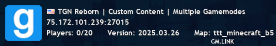 TGN Reborn | Custom Content | Multiple Gamemodes