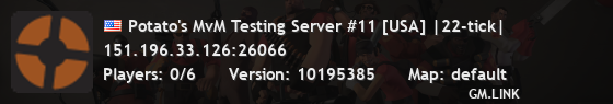Potato's MvM Testing Server #11 [USA] |22-tick|