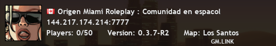 » Origen Miami Roleplay: ЎNuevo en roleplay!