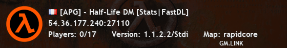 [APG] - Half-Life DM [Stats|FastDL]