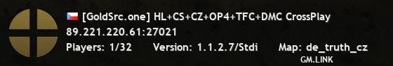 [GoldSrc.one] HL+CS+CZ+OP4+TFC+DMC CrossPlay