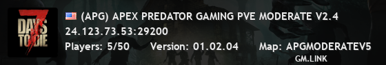 (APG) APEX PREDATOR GAMING PVE MODERATE V2.4
