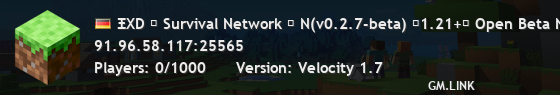 ΞΧD ⋘ Survival Network ⋙ Ν(v0.2.7-beta) ◤1.21+◢ Open Beta NOW! https://minecraft.nexd.to