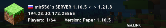 mir556`s SERVER 1.16.5 <=> 1.21.8