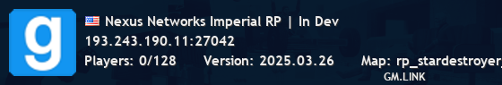 Nexus Networks Imperial RP | In Dev