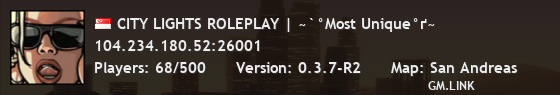 CITY LIGHTS ROLEPLAY | ~`°Most Unique°ґ~
