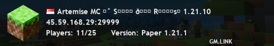 Artemise MC ₊˚ Sɴᴏᴡʏ 🎄 Rᴇᴀʟᴍs◈ 1.21.10