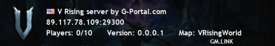 V Rising server by G-Portal.com