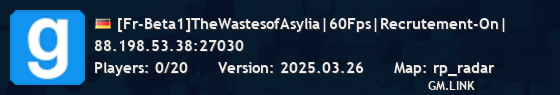 [Fr-Beta1]TheWastesofAsylia|60Fps|Recrutement-On|