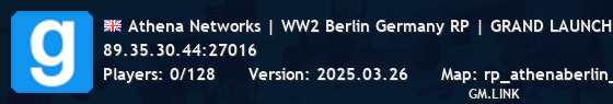 Athena Networks | WW2 Berlin Germany RP | GRAND LAUNCH