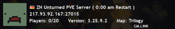 ZN Unturned PVE Server ( 0:00 am Restart )