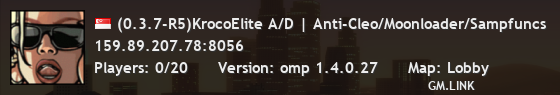 (0.3.7-R5)KrocoElite A/D | Anti-Cleo/Moonloader/Sampfuncs