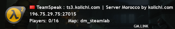 TeamSpeak : ts3.kollchi.com | Server Morocco by kollchi.com