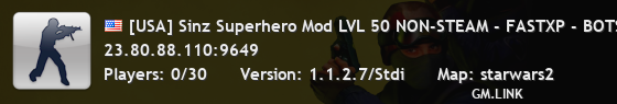 [USA] Sinz Superhero Mod LVL 50 NON-STEAM - FASTXP - BOTS