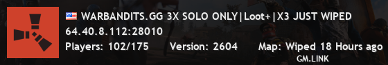 WARBANDITS.GG 3X SOLO ONLY|Loot+|X3 JUST WIPED