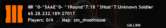 ^0-^5AAE^0- ^1Round^7:18 ^3Host^7:Unknown Soldier