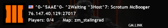 ^0-^5AAE^0- ^2Waiting ^3Host^7: Scrotum McBooger