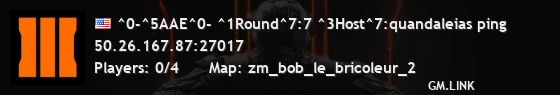 ^0-^5AAE^0- ^1Round^7:7 ^3Host^7:quandaleias ping