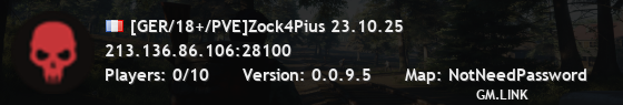 [GER/18+/PVE]Zock4Pius 23.10.25