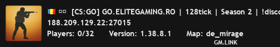 ❄️  [CS:GO] GO.ELITEGAMING.RO | 128tick | Season 2 | !discord