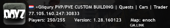 +Gliqury PVP/PVE CUSTOM BUILDING | Quests | Cars | Trader | 20x Loot