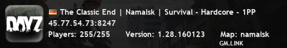 The Classic End | Namalsk | Survival - Hardcore - 1PP
