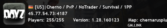 [US]|Cherno / PvP / NoTrader / Survival / 1PP
