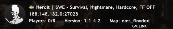 Nerdit | SWE - Survival, Nightmare, Hardcore, FF OFF