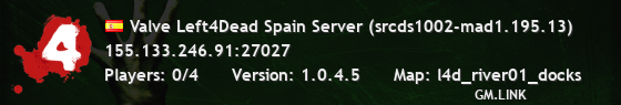 Valve Left4Dead Spain Server (srcds1002-mad1.195.13)