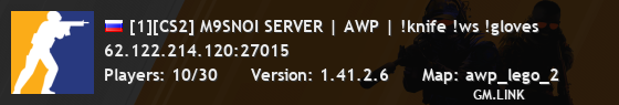 [1][CS2] M9SNOI SERVER | AWP | !knife !ws !gloves