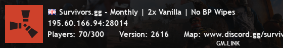 Survivors.gg - Monthly | 2x Vanilla | No BP Wipes