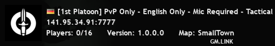 [1st Platoon] PvP Only - English Only - Mic Required - Tactical