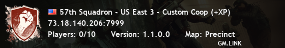 57th Squadron - US East 3 - Custom Coop (+XP)