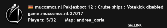 mucosmos.nl Pakjesboot 12 : Cruise ships : Votekick disabled