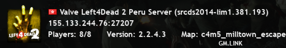 Valve Left4Dead 2 Peru Server (srcds2014-lim1.381.193)