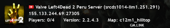 Valve Left4Dead 2 Peru Server (srcds1014-lim1.251.291)