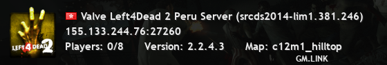 Valve Left4Dead 2 Peru Server (srcds2014-lim1.381.246)