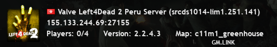 Valve Left4Dead 2 Peru Server (srcds1014-lim1.251.141)
