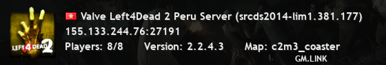 Valve Left4Dead 2 Peru Server (srcds2014-lim1.381.177)