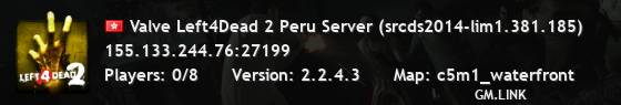 Valve Left4Dead 2 Peru Server (srcds2014-lim1.381.185)