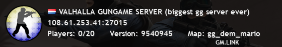 VALHALLA GUNGAME SERVER (biggest gg server ever)