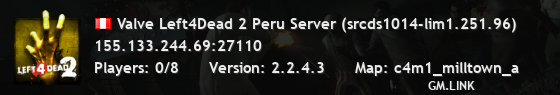 Valve Left4Dead 2 Peru Server (srcds1014-lim1.251.96)