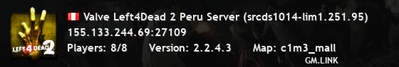 Valve Left4Dead 2 Peru Server (srcds1014-lim1.251.95)