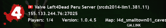 Valve Left4Dead Peru Server (srcds2014-lim1.381.11)